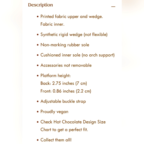 Hot Chocolate Design Chocolaticas Platform Wedge Slingback Sandals PICNIC Sz 8 - Picture 16 of 16